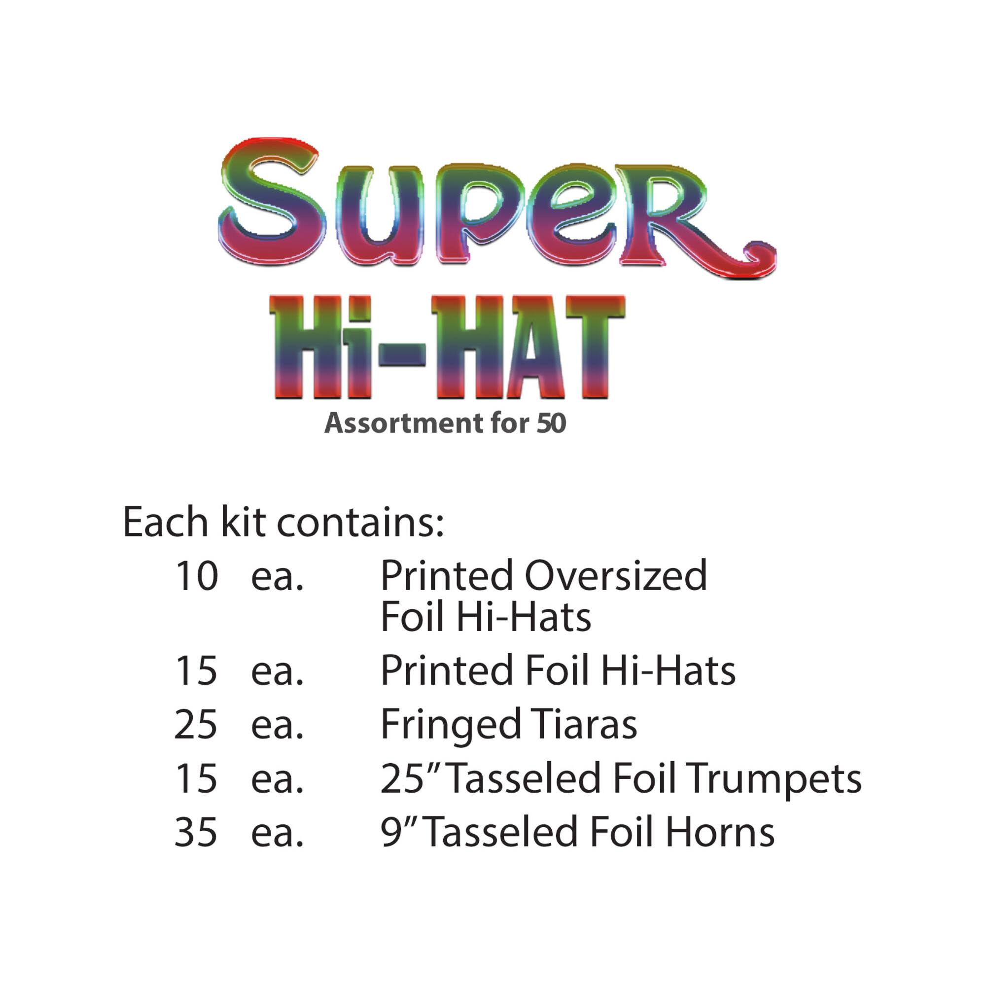 Beistle Super Hi-Hat New Year's Eve Party Kit